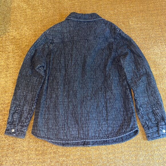 NWT Blank NYC Jacket Black Acid Wash Quilted Puffer Shacket Size M - Picture 2 of 12